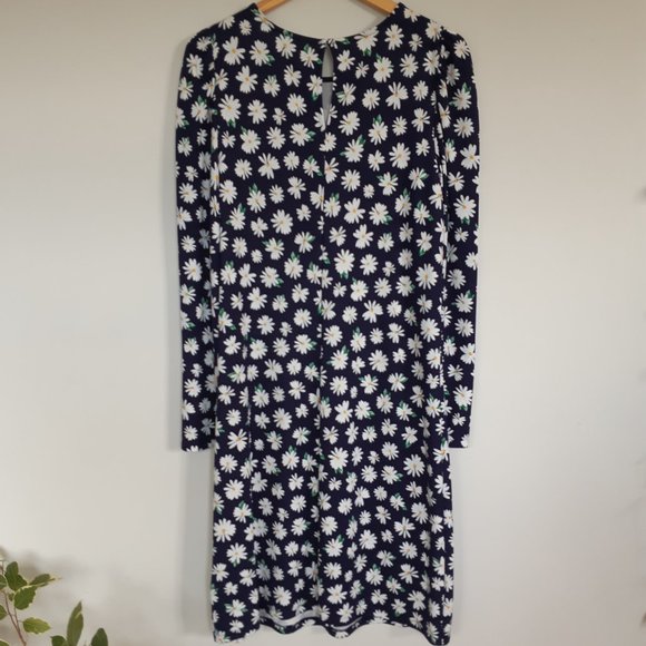 Long sleeve midi length daisy print dress - Picture 3 of 7